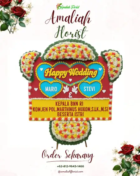Papan Bunga Pernikahan Penukal Utara
